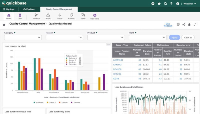 Quickbase Project Management App