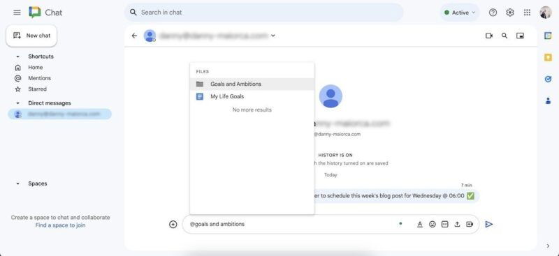 Share Folders In Google Chat