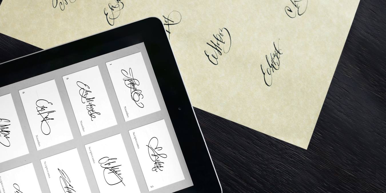 Tablet With Digital Signatures And Paper With Written Signatures Feature Image