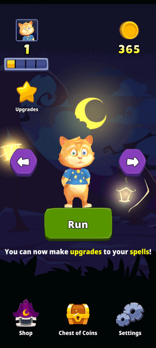 Selecting character in Toon Math for Android.